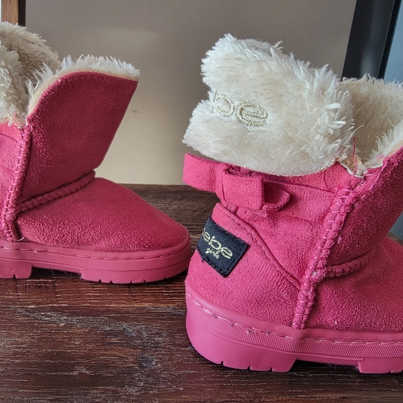 Bebe Pink Toddler Boots - Size 6 - Picture 2 of 4